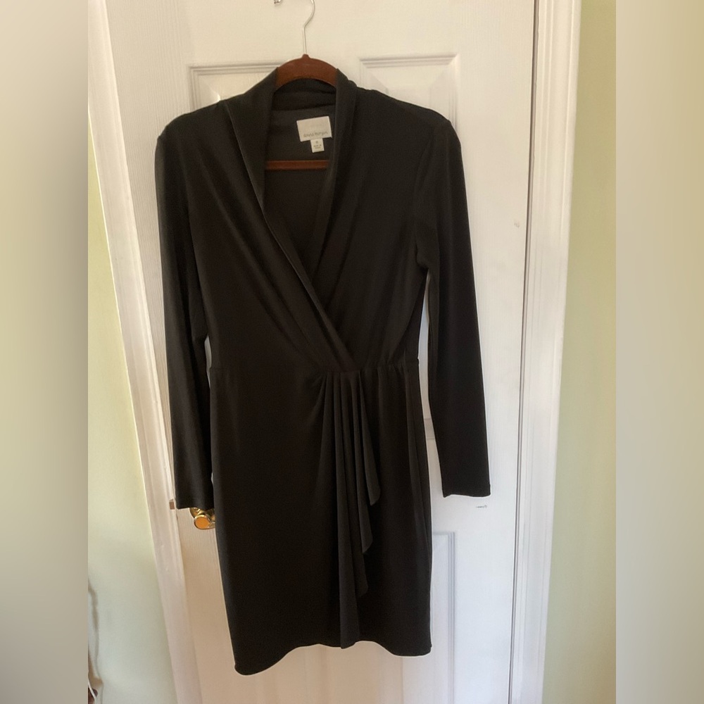 Donna Morgan Black Long Sleeve Dress